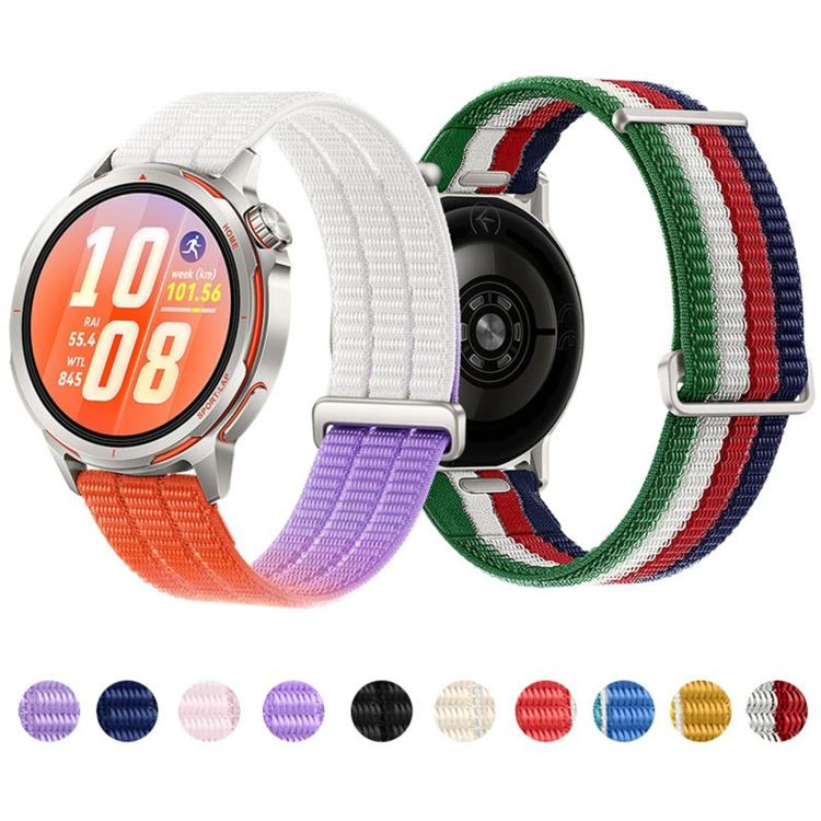 22mm Quick Release Press Button Two Section Breathable Nylon Loop Watch Band(Island Blue) - Image 3