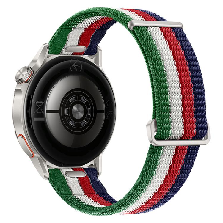 22mm Quick Release Press Button Two Section Breathable Nylon Loop Watch Band(Track Legend)