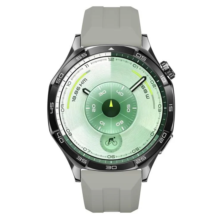 22mm Vertical Stripes Silver Buckle Solid Color Silicone Watch Band(Starlight Grey) - Image 4