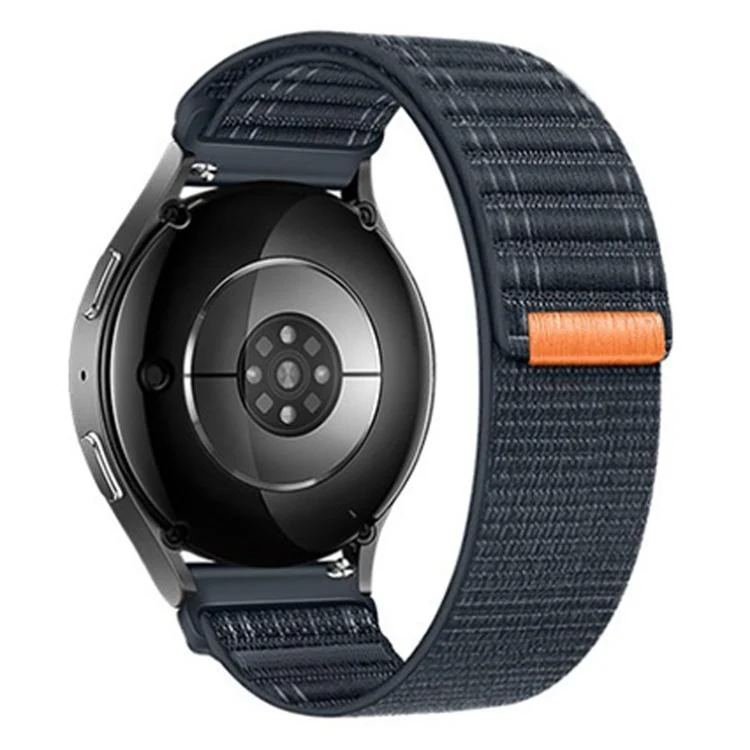 22mm Wave Texture Nylon Hook And Loop Fastener Watch Band(Navy Blue) - Image 2