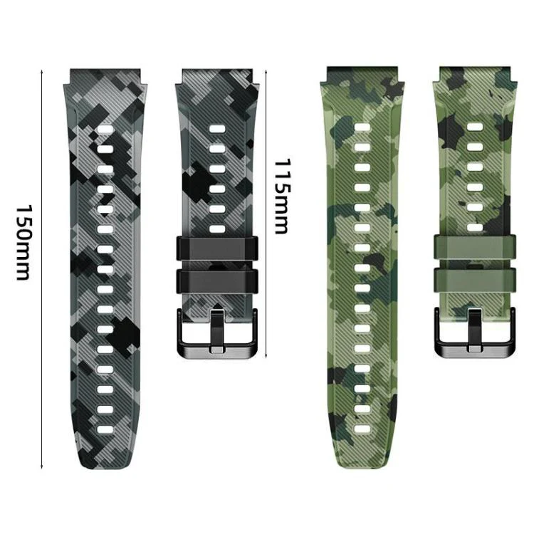 22mm xDfind Camouflage Silicone Watch Band(Green) - Image 3