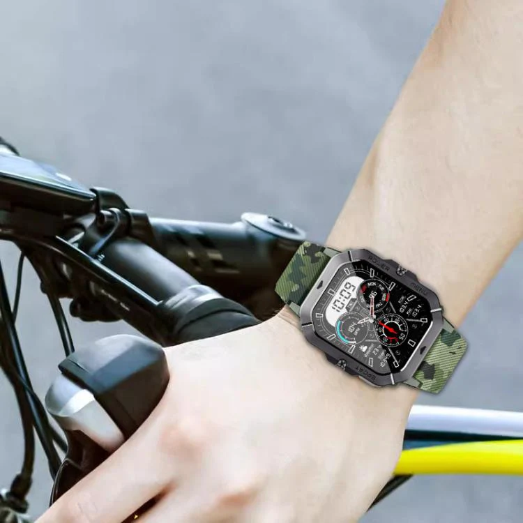 22mm xDfind Camouflage Silicone Watch Band(Green) - Image 4