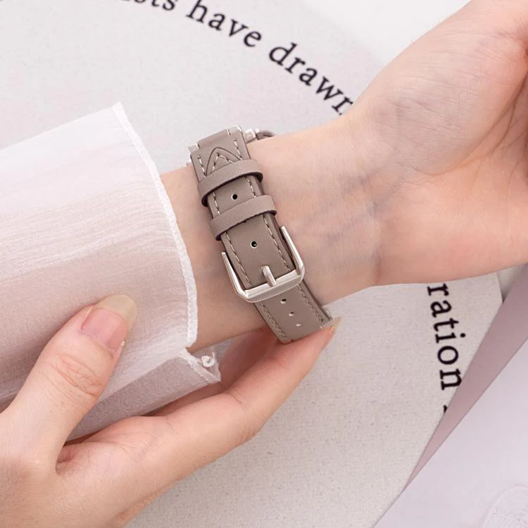 22mm xDfind Denim Chain Metal Hybrid Leather Watch Band(Rose Gold) - Image 4