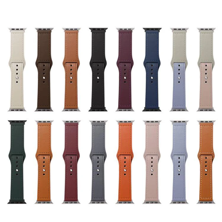 22mm xDfind Rivet Buckle Genuine Leather Watch Band(Black) - Image 4