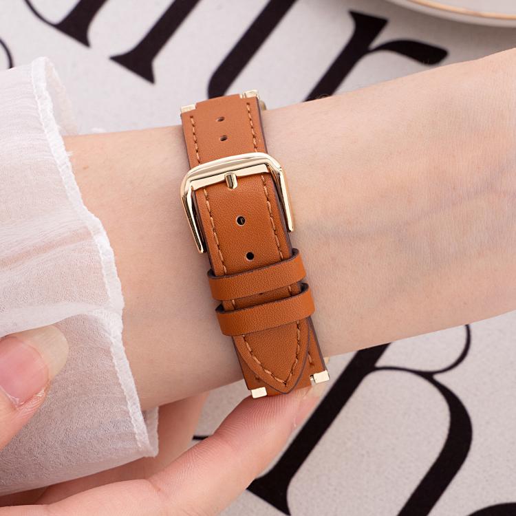 22mm xDfind V-shaped Metal Hybrid Leather Watch Band(Black) - Image 4