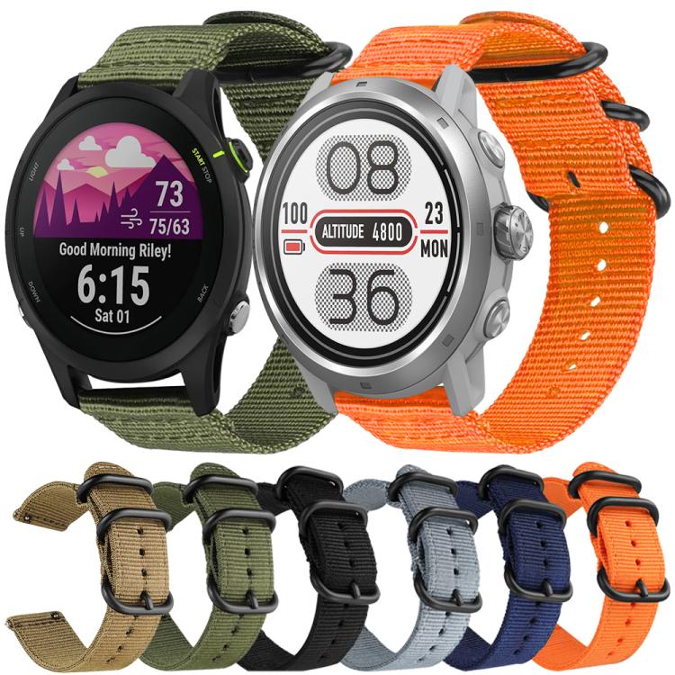 24mm xDfind Ring Buckle Nylon Canvas Watch Band(Army Green) - Image 3