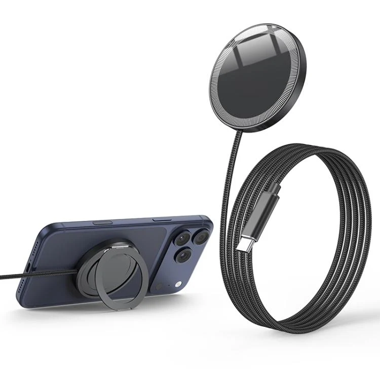 25W Fast Charging Magnetic Wireless Charger with Stand Function(Black)