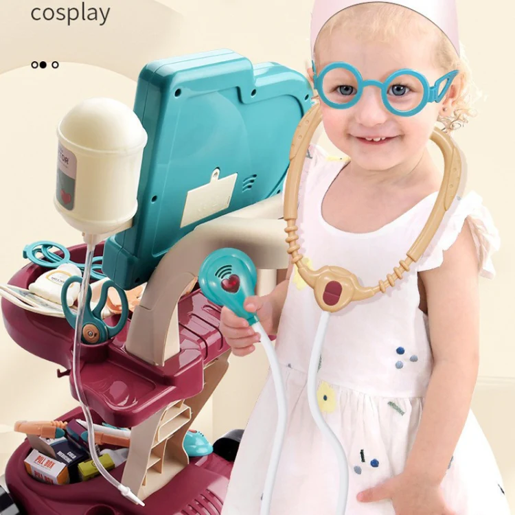 29 In 1 Play House Toy Set Simulation Doctor Cart - Image 10