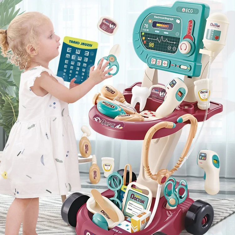29 In 1 Play House Toy Set Simulation Doctor Cart - Image 11