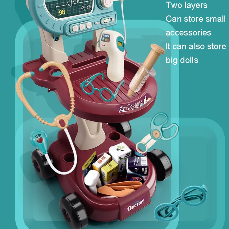 29 In 1 Play House Toy Set Simulation Doctor Cart - Image 6