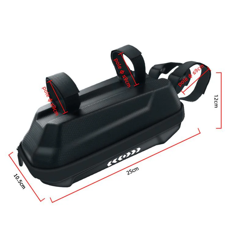2L Waterproof Electric Scooter Handlebar Bag EVA Hard Shell Front Hanging Storage Pack for Bicycles(Black) - Image 6