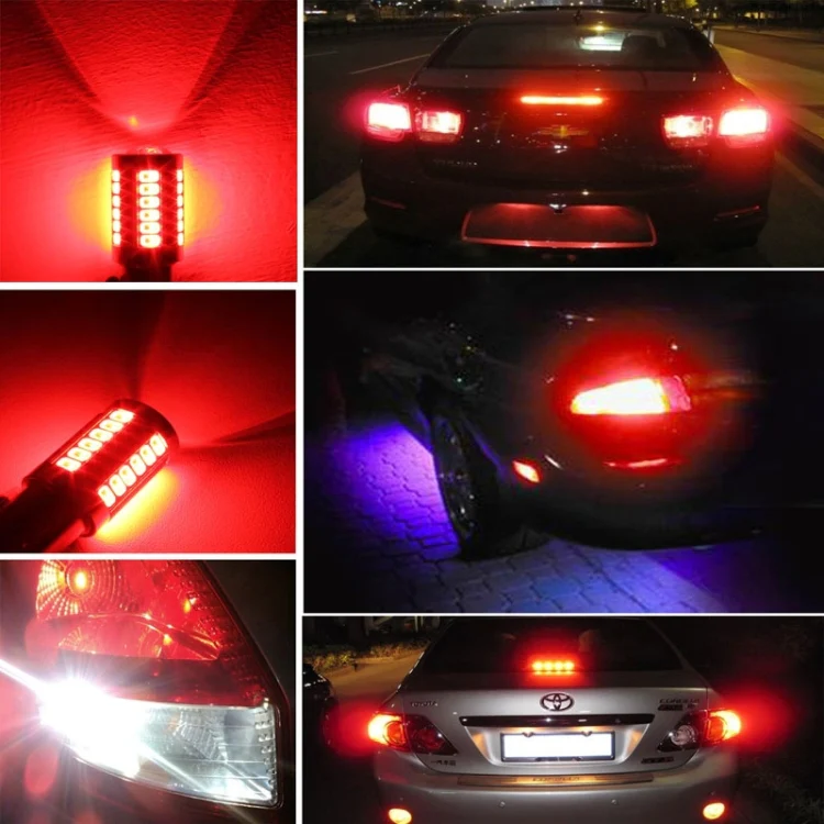 2PCS 1156/BA15S 16.5W 1155LM 630-660nm 33 LED SMD 5630 Red Light Car Brake Light Lamp Bulb for Vehicles , DC12V(Red Light) - Image 8