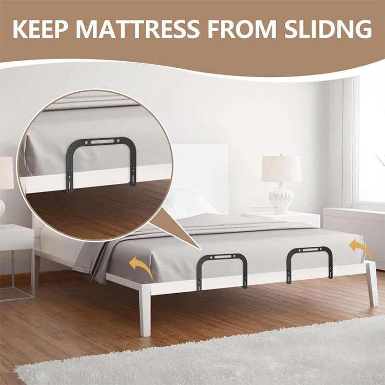 2pcs Adjustable Metal Mattress Retainer Anti-Slip Mattress Stopper Baffle - Image 2