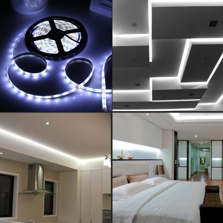 2pcs Bare Board 2835 SMD Dimmable White Light / Warm Light LED Rope Light, 60 LED/m, Length: 5m, 12V 2A 100-240V(UK Plug) - Image 6