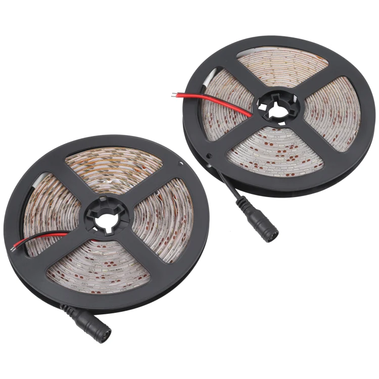 2pcs Bare Board 2835 SMD Dimmable White Light / Warm Light LED Rope Light, 60 LED/m, Length: 5m, 12V 2A 100-240V(US Plug) - Image 2