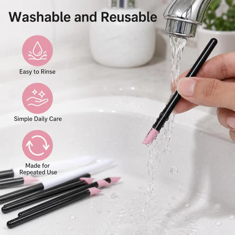 2pcs/Pack Angled Quartz Nail Pen Nail Surface Polishing Tool(Black) - Image 7