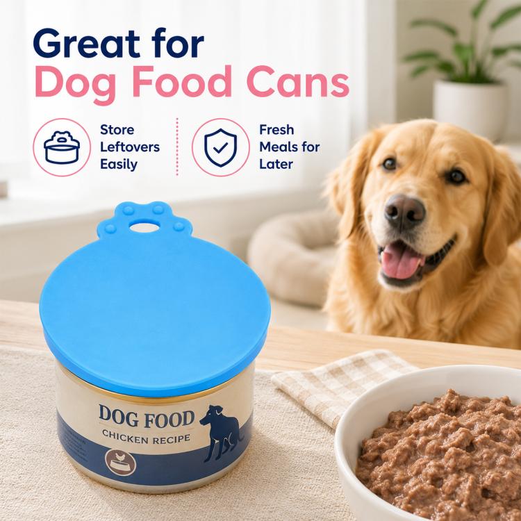 2pcs Pet Food Cans Sealed Silicone Lid(Sky Blue+Pink) - Image 9