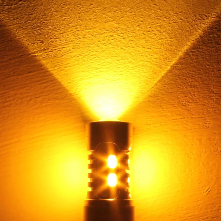 2PCS T20 10W 700LM Yellow + White Light Dual Wires 20-LED SMD 5630 Car Brake Light Lamp Bulb, Constant Current, DC 12-24V - Image 8