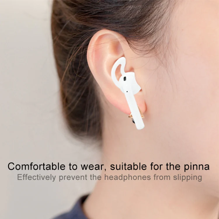 2pcs Wireless Bluetooth Earphone Silicone Ear Caps Earpads for Apple AirPods (Transparent) - Image 5
