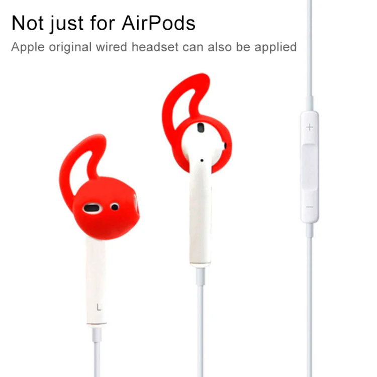 2pcs Wireless Bluetooth Earphone Silicone Ear Caps Earpads for Apple AirPods(Black) - Image 4