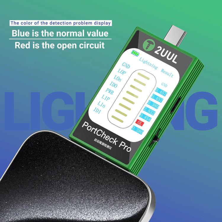 2uul PW31 PortCheck Pro 5V / 2A Type-C / Lighting Interface Automatic Tail Plug Detector - Image 3