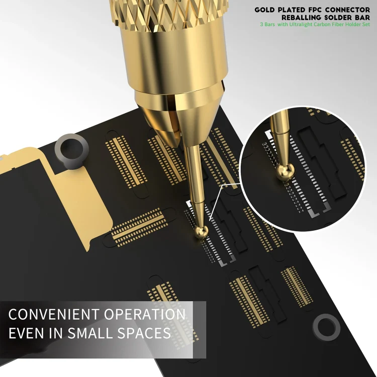 2UUL SC98 Ultralight Carbon Fiber FPC Connector Soldering Tin Suction Bar Set - Image 5