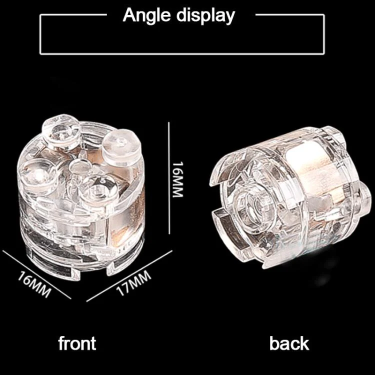 2x2 Round Building Blocks LED Light Accessories DIY Educational Toy(Pink Light Continuous) - Image 4