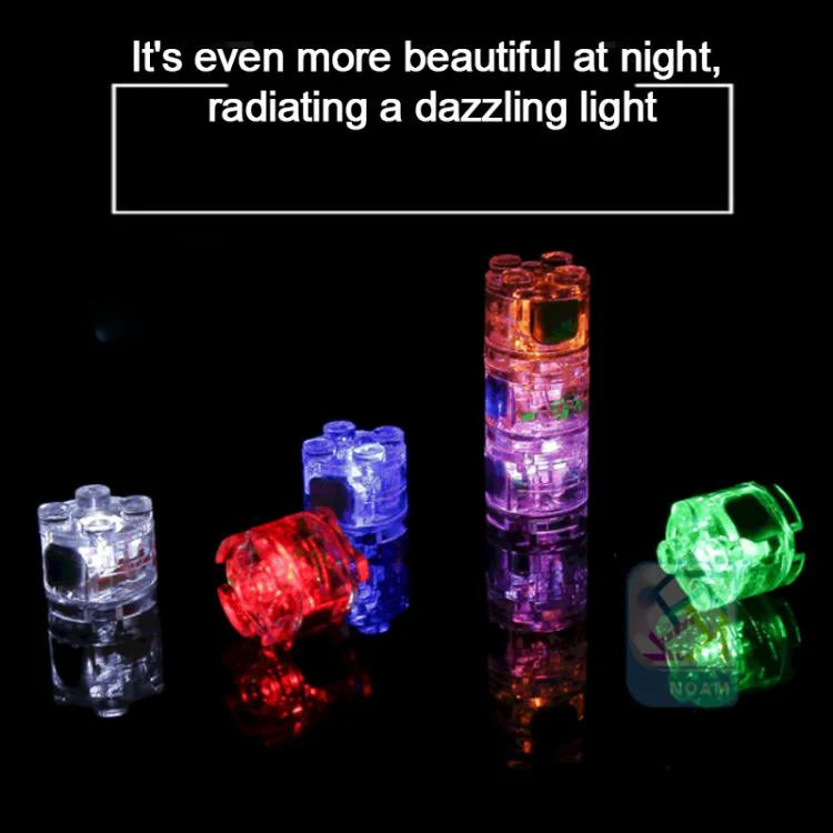 2x2 Round Building Blocks LED Light Accessories DIY Educational Toy(Pink Light Continuous) - Image 5