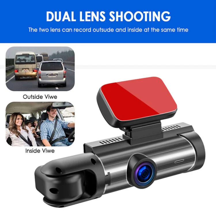3.16 inch 1080P HD Night Vision Front and Inside Dual Lenses Driving Recorder - Image 5