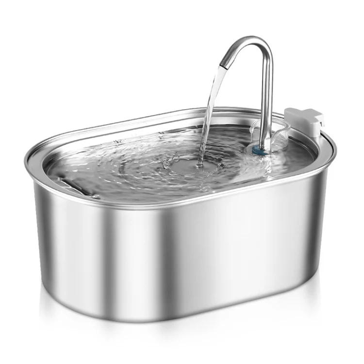 3.2L Stainless Steel Faucet Pet Water Fountain Quiet Cats Water Dispenser(USB Port) - Image 3