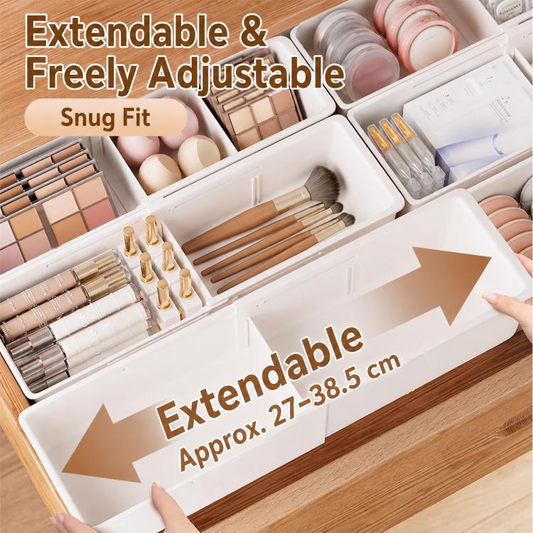 3 in 1 30-37x22x5.5cm Retractable Drawer Storage Box - Image 4