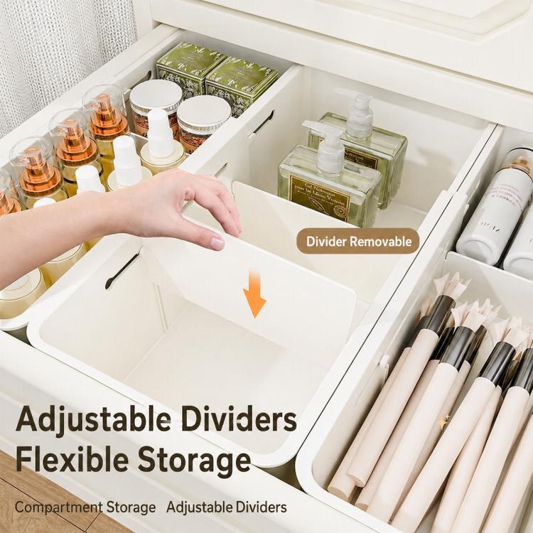 3 in 1 30-37x22x5.5cm Retractable Drawer Storage Box - Image 6
