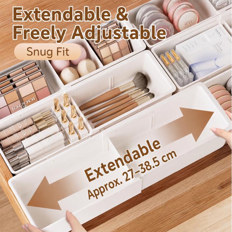 3 in 1 30-37x22x5.5cm Retractable Drawer Storage Box - Image 8