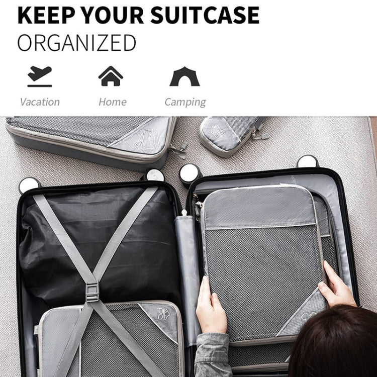 3 In 1 Compression Mesh Travel Cubes Clothes Underwear Packing Bags(Black) - Image 5
