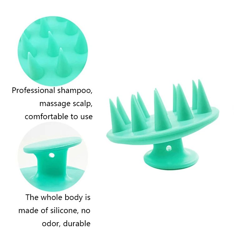 3 in 1 Plastic Curly Hair Salon Comb Set Hollow Massage Comb(Blue) - Image 5
