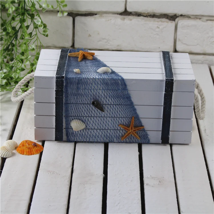 3 In 1 Wooden Storage Box Jewelry Boxes Wooden Box Decoration(Antique Blue Set) - Image 4