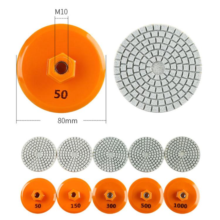 3 inch 8cm One-piece Diamond Dry Grinding Disc Tile Edge Grinding Disc, Mesh: 500 - Image 10