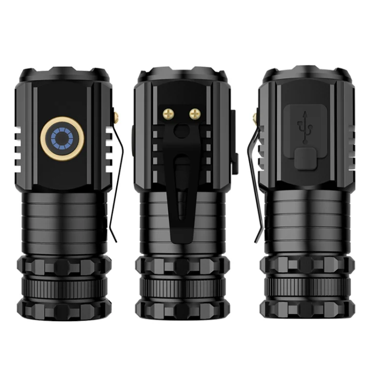 3 LED Mini Flashlight Rechargeable Waterproof 2000LM Super Bright Torch, Spec:  Tail No Magnet - Image 3