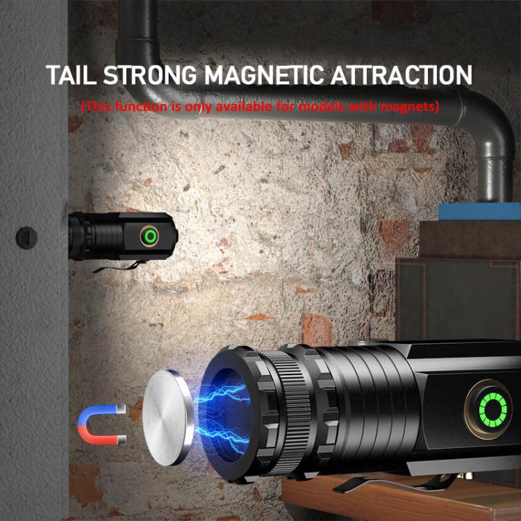 3 LED Mini Flashlight Rechargeable Waterproof 2000LM Super Bright Torch, Spec:  Tail No Magnet - Image 6