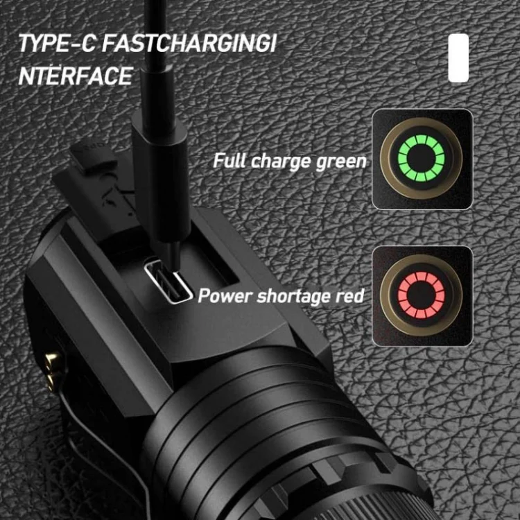 3 LED Mini Flashlight Rechargeable Waterproof 2000LM Super Bright Torch, Spec:  Tail No Magnet - Image 7