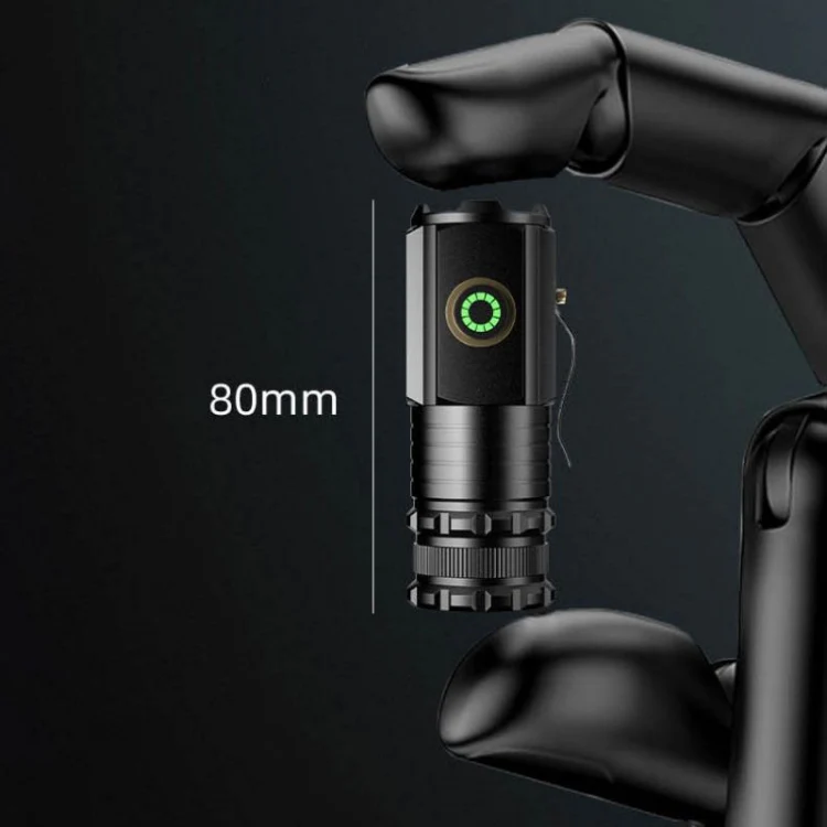 3 LED Mini Flashlight Rechargeable Waterproof 2000LM Super Bright Torch, Spec:  Tail No Magnet - Image 8