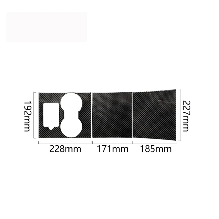 3 PCS Carbon Fiber Car Central Control Decorative Sticker for Tesla Model 3 - Image 5