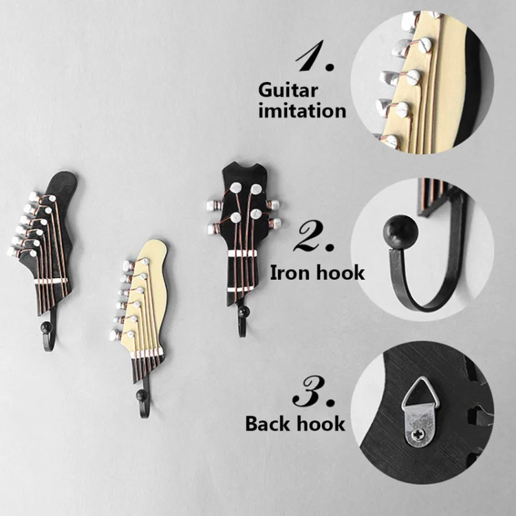 3 PCS Guitar Shape Home Decoration Hook - Image 5