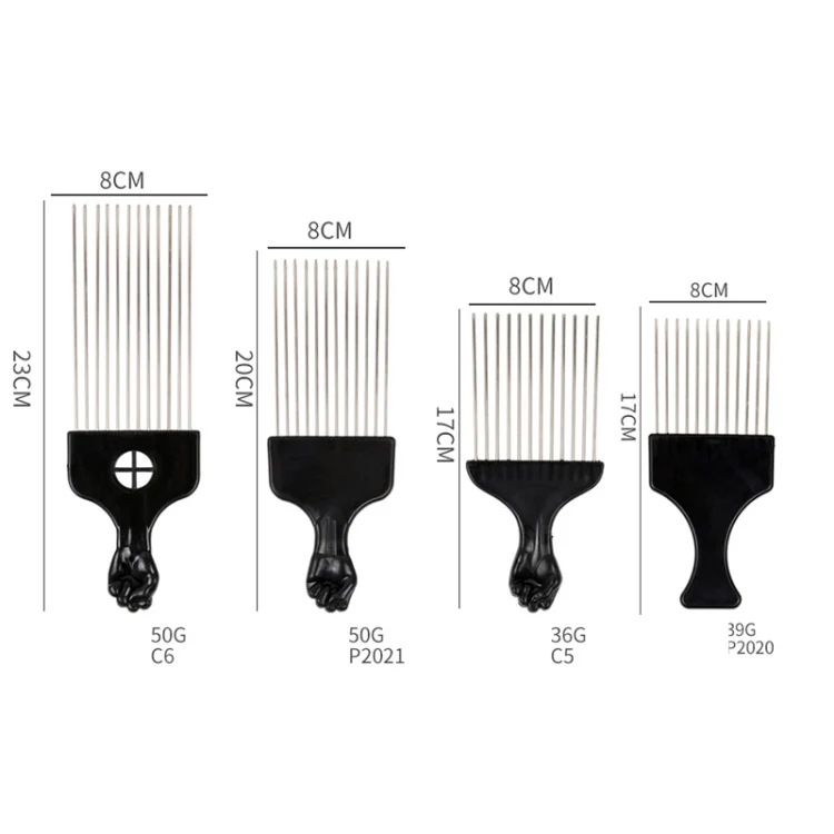 3 PCS Hairdressing Steel Needle Oil Hair Comb Plastic Haircut Pointed Tail Comb, Color Classification: P2020 - Image 3