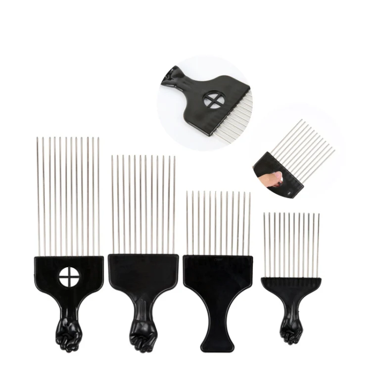 3 PCS Hairdressing Steel Needle Oil Hair Comb Plastic Haircut Pointed Tail Comb, Color Classification: P2021 - Image 2
