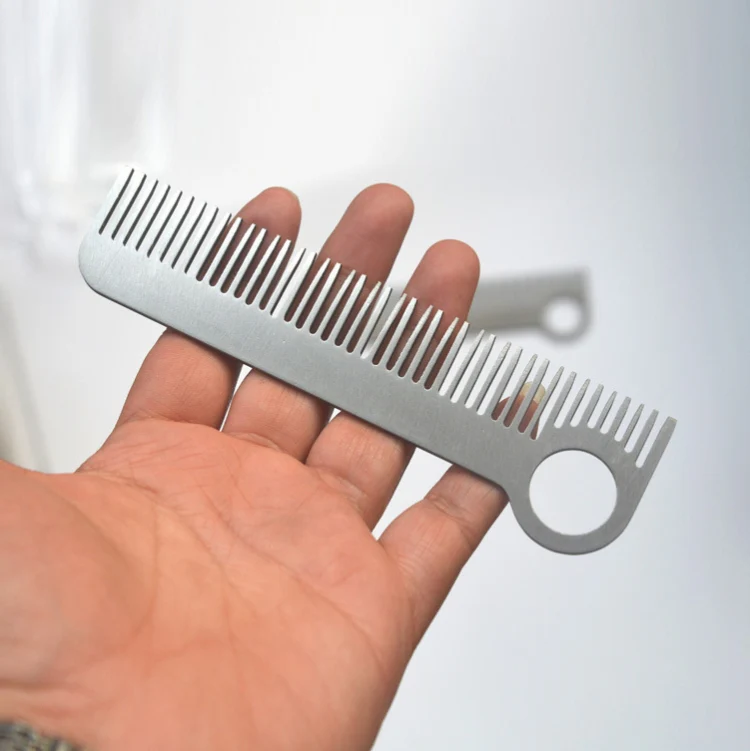 3 PCS Stainless Steel High-Strength Comb Outdoor EDC Portable Tool(Steel Color) - Image 5
