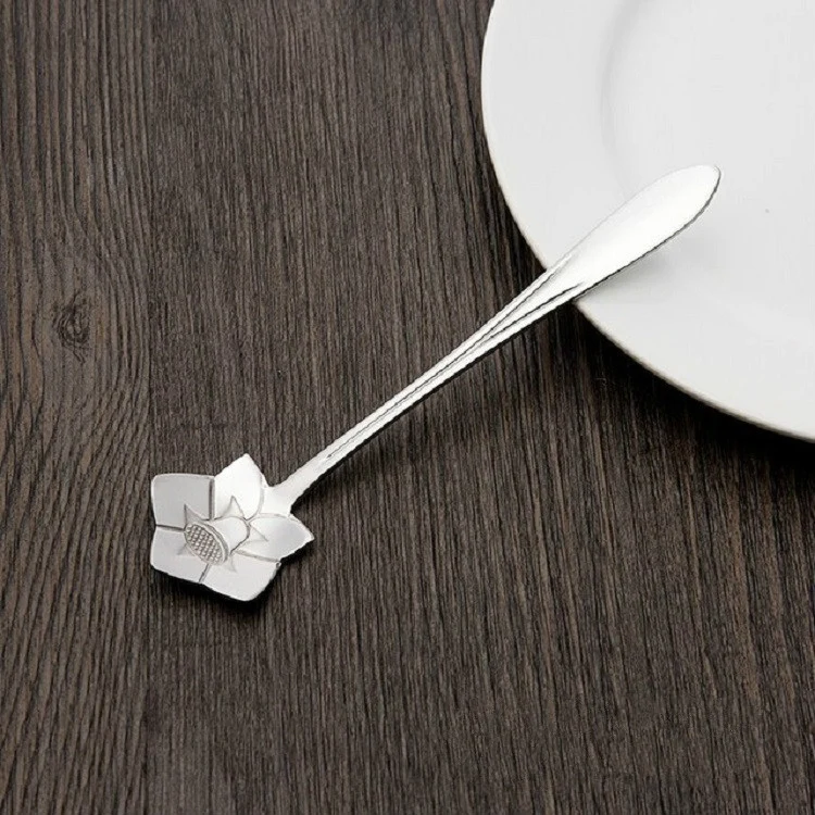 3 PCS Stainless Steel Household Creative Flower Spoon Coffee Stirring Spoon, Style:Bellflower Spoon - Image 2