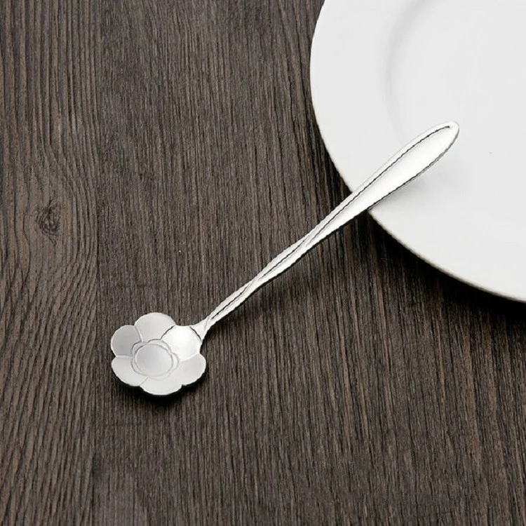 3 PCS Stainless Steel Household Creative Flower Spoon Coffee Stirring Spoon, Style:Sun Flower Spoon - Image 2