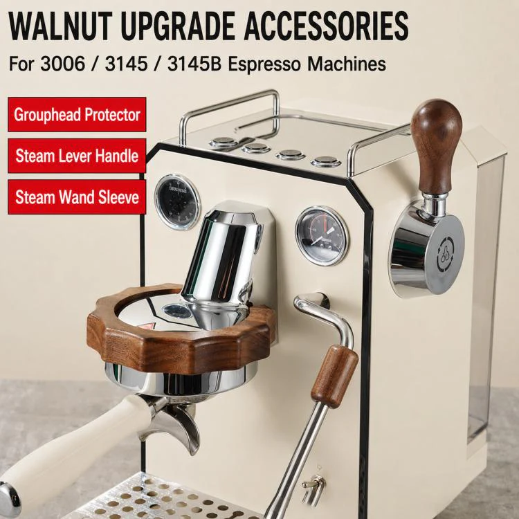 3-Piece Set For Gemilai 3006/3145/3145B Espresso Machine Walnut Wood Modification Accessories - Image 3