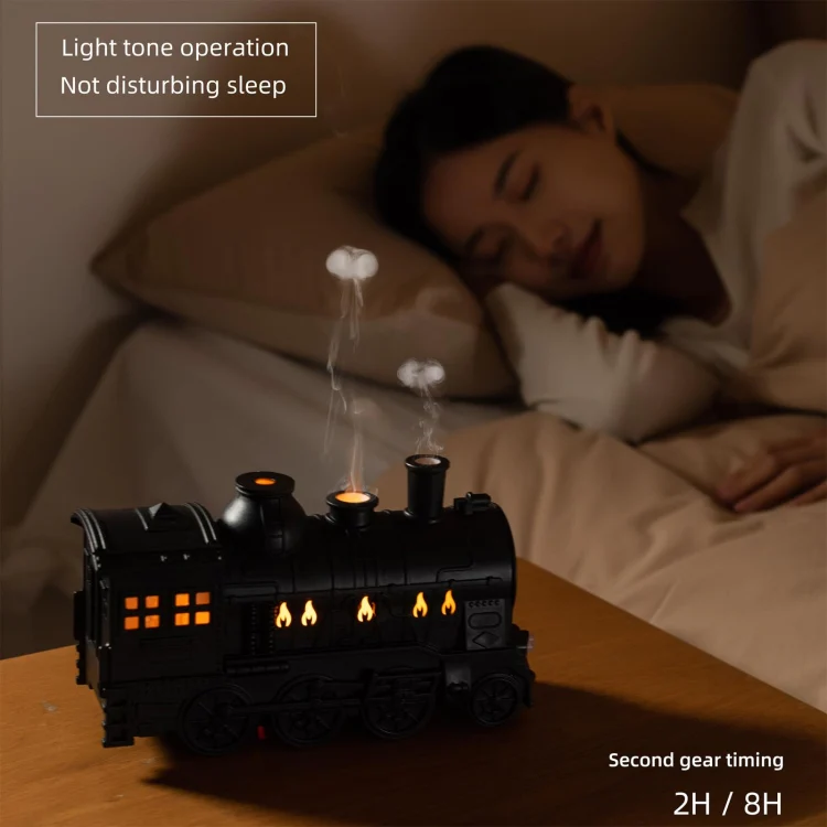 300ml Small Train Essential Oil Diffuser Humidifier With Remote Control UK Plug - Image 6